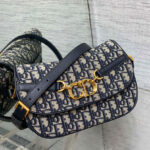 Christian Dior Small CD Besace Bag Dark Blue